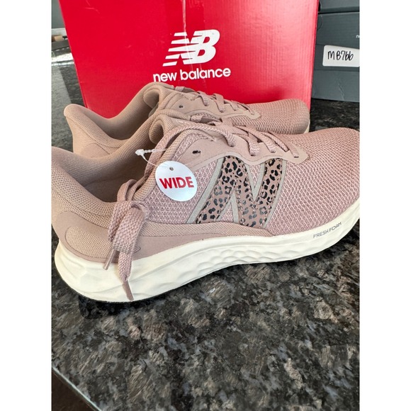 New Balance Fresh Foam Arishi v4 Brown Black Leopard Print Running Shoes wide - Picture 7 of 8